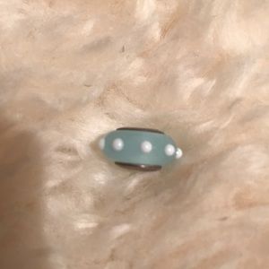 Blue and white pandora charm